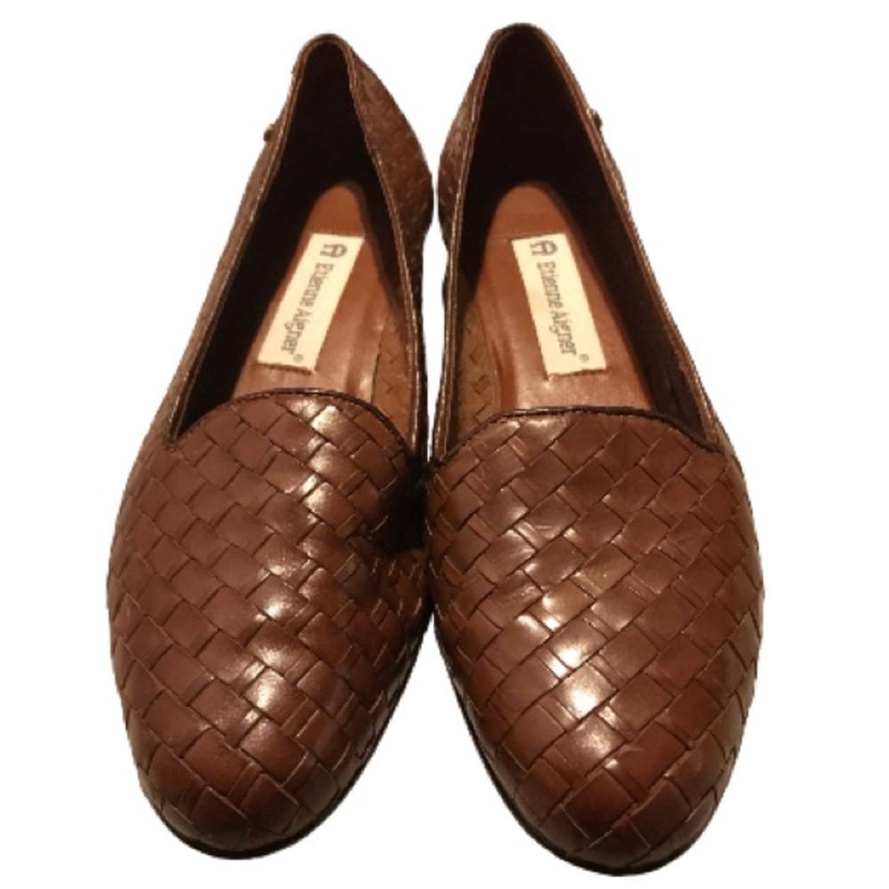 Etienne Aigner Women’s All Leather Upper Weave Size 7M